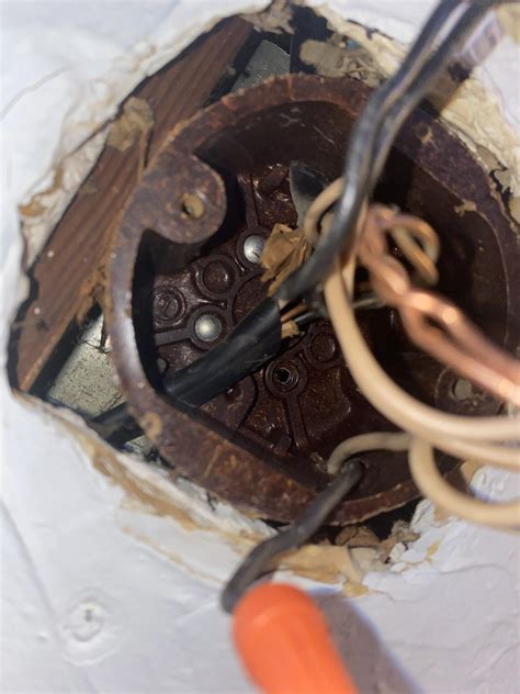 how to remove ceiling electrical box|removing an old ceiling fan.